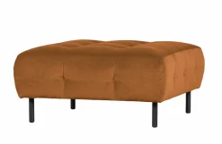 Woood Lloyd Hocker Gewassen Fluweel Cinnamon Hot