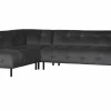 Woood Lloyd Hoekbank Links Gewassen Fluweel Cast Iron Discount