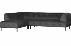 Woood Lloyd Hoekbank Links Gewassen Fluweel Cast Iron Discount