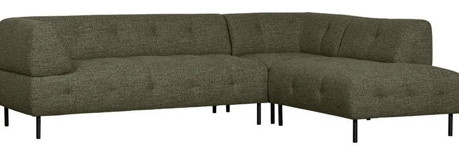 Woood Lloyd Hoekbank Rechts Grof Geweven Groen Melange Discount
