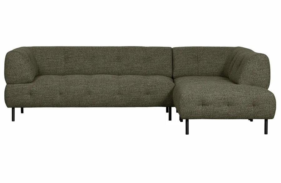 Woood Lloyd Hoekbank Rechts Grof Geweven Groen Melange Discount