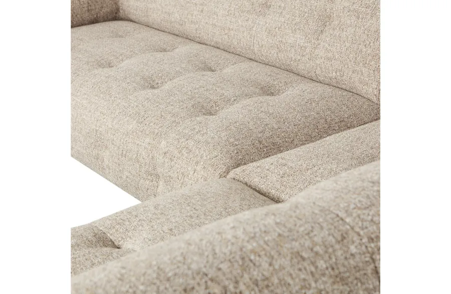 Woood Lloyd Hoekbank Rechts Grof Geweven Naturel Melange Outlet