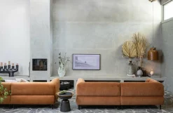 Woood Lloyd 4-zits Bank Gewassen Fluweel Cinnamon Sale