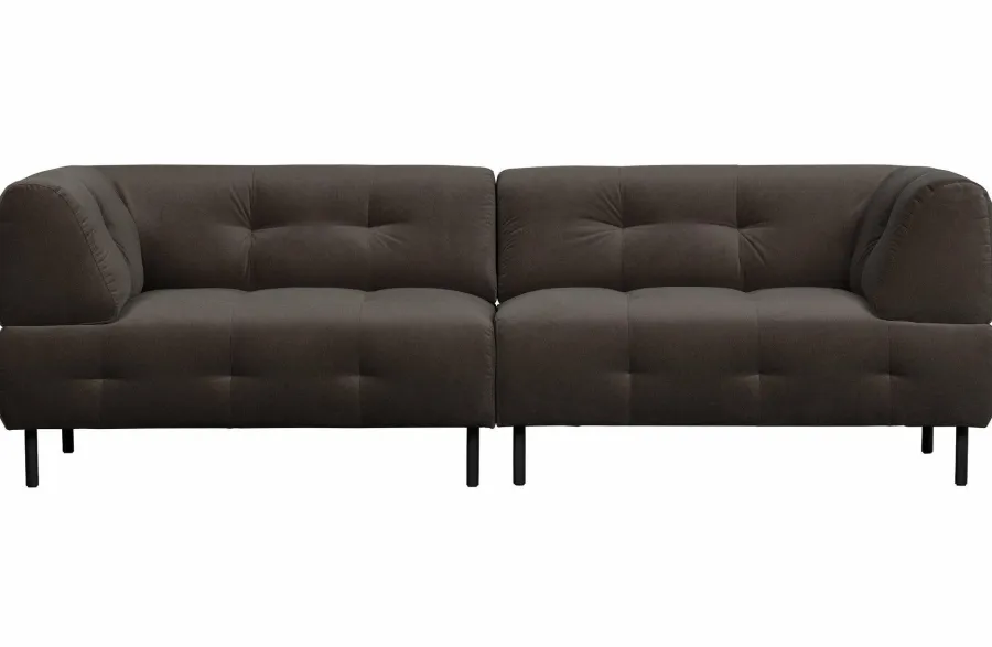 Woood Lloyd 4-zits Bank Gewassen Fluweel Cast Iron Clearance
