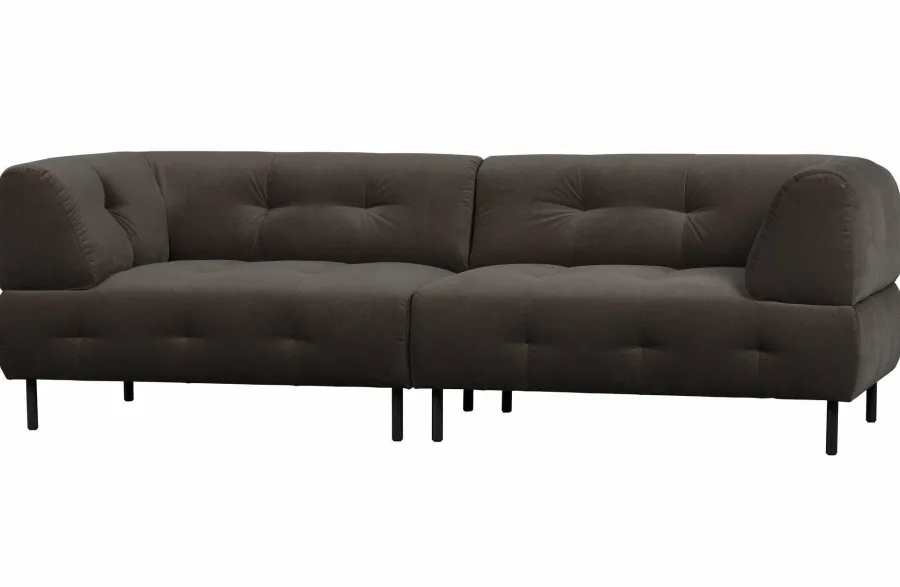 Woood Lloyd 4-zits Bank Gewassen Fluweel Cast Iron Clearance