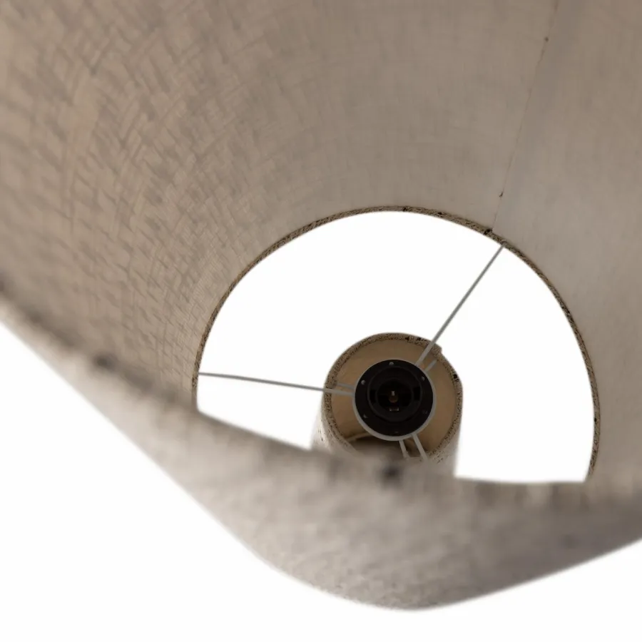 Woood Loft vloerlamp metaal/boucle naturel met stippen 130xo30cm Hot