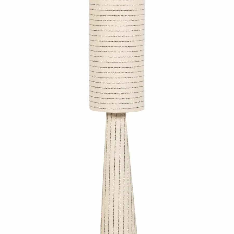 Woood Loft vloerlamp metaal/boucle naturel met strepen 130xo30cm Hot