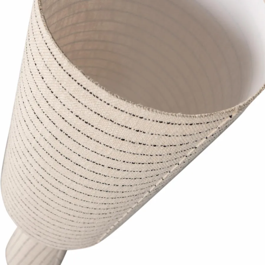 Woood Loft vloerlamp metaal/boucle naturel met strepen 130xo30cm Hot