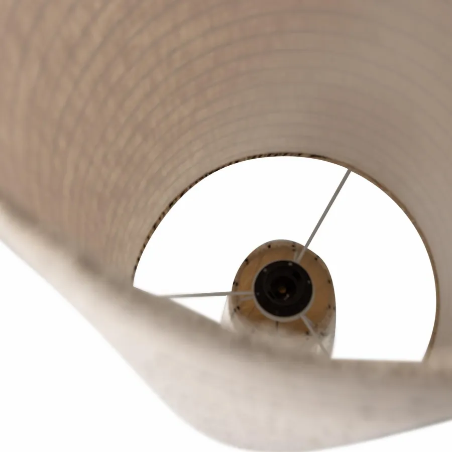 Woood Loft vloerlamp metaal/boucle naturel met strepen 130xo30cm Hot