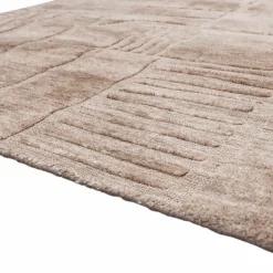 Woood Lovi vloerkleed polyester/katoen taupe 170x240cm Discount