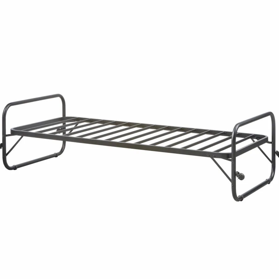 Woood Lucy eenpersoons onderschuifbed metaal zwart 90x200cm Online