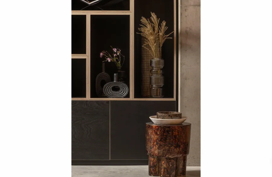 Woood Lyle Vaas Glas Licht Groen 35xØ13cm Outlet