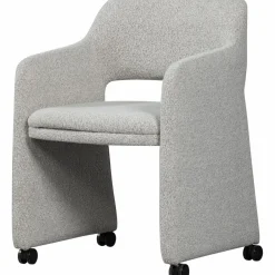 Woood Lyric eetkamerstoel met wielen greige Outlet