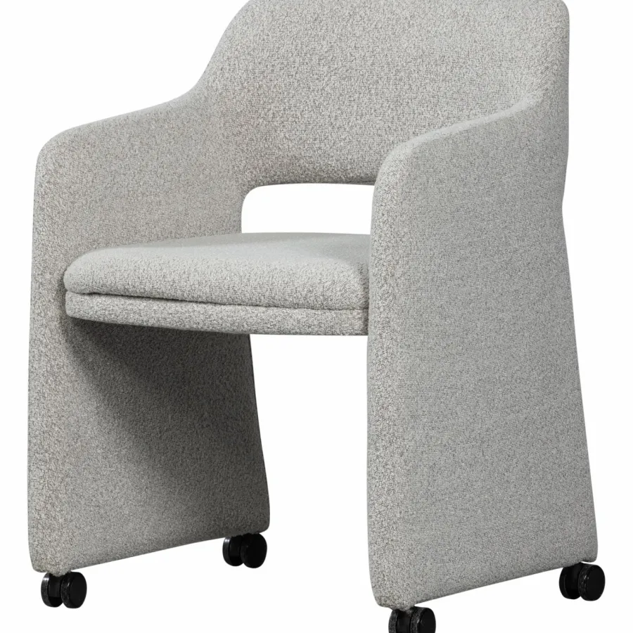 Woood Lyric eetkamerstoel met wielen greige Outlet