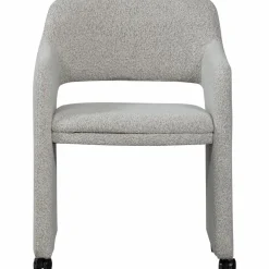 Woood Lyric eetkamerstoel met wielen greige Outlet