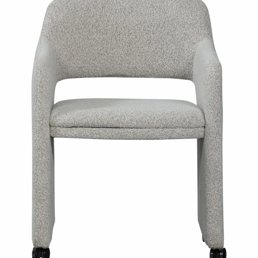 Woood Lyric eetkamerstoel met wielen greige Outlet
