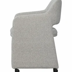 Woood Lyric eetkamerstoel met wielen greige Outlet