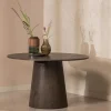 Woood Maan Eettafel Rond Mdf Donkerbruin Ø 120cm Sale
