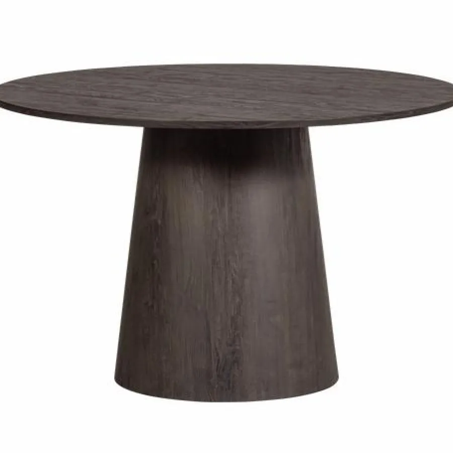 Woood Maan Eettafel Rond Mdf Donkerbruin Ø 120cm Sale