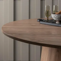 Woood Maan eettafel rond mdf walnoot ø120cm Best