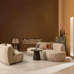 Woood Maan salontafel mdf donkerbruin 40xø80cm Outlet