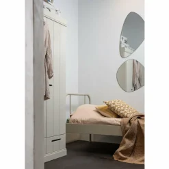 Woood Mata 1-persoons bed metaal zand 90x200cm Online