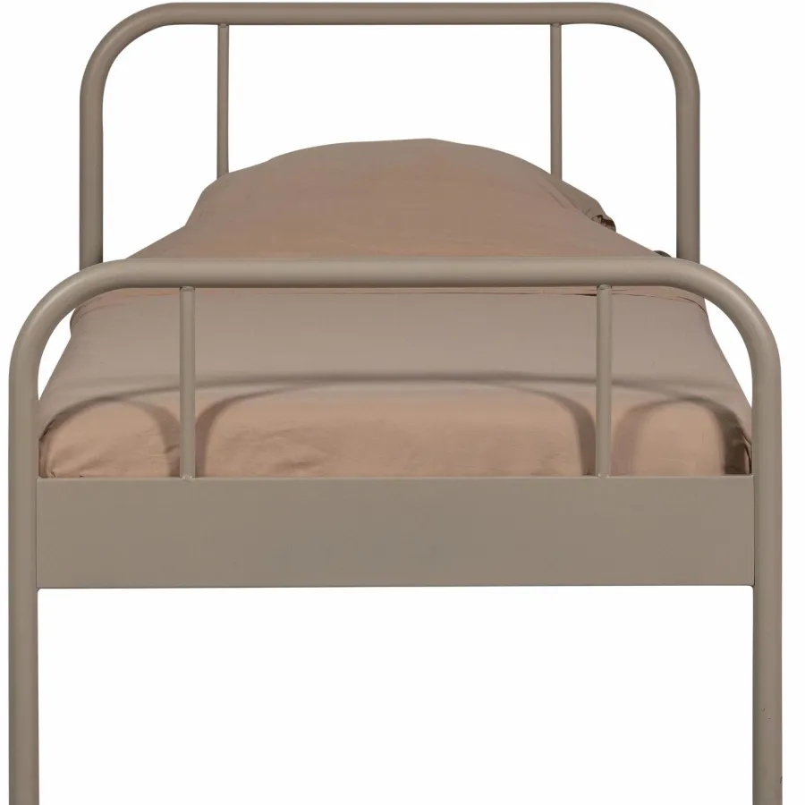 Woood Mata 1-persoons bed metaal zand 90x200cm Online