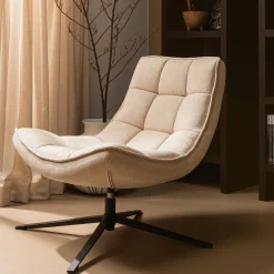 Woood Maudi draaifauteuil naturel Discount