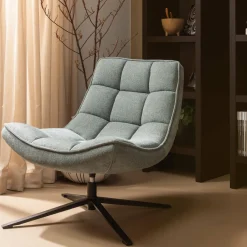 Woood Maudi draaifauteuil blue stone Outlet