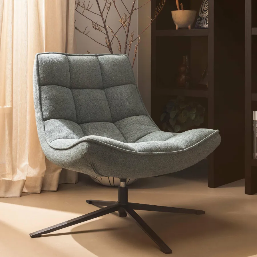 Woood Maudi draaifauteuil blue stone Outlet