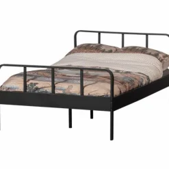 Woood Mees Bed Twijfelaar Metaal Zwart 120x200cm