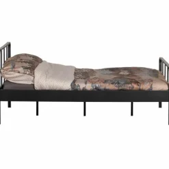 Woood Mees Bed Twijfelaar Metaal Zwart 120x200cm