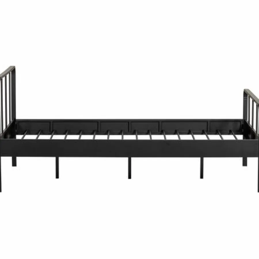 Woood Mees Bed Twijfelaar Metaal Zwart 120x200cm