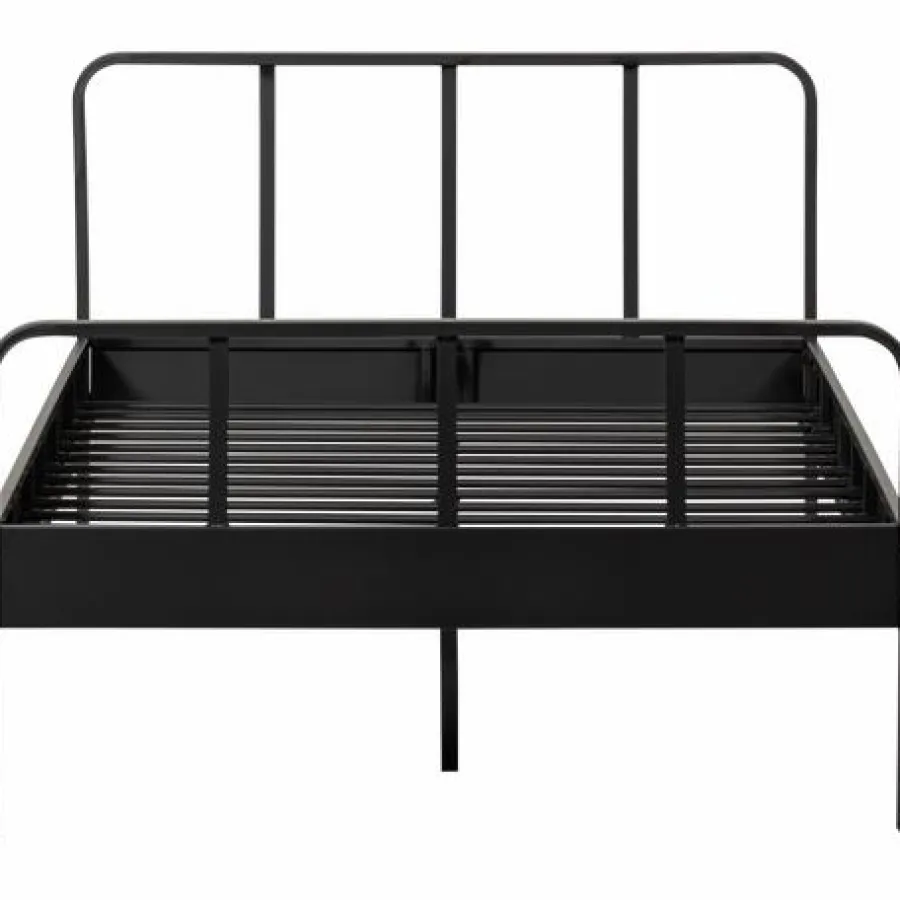 Woood Mees Bed Twijfelaar Metaal Zwart 120x200cm