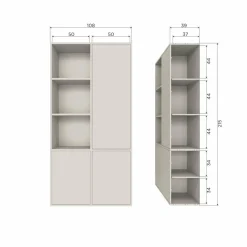Woood Meggy opbergkast rechts 108 cm grenen dust [fsc] Hot