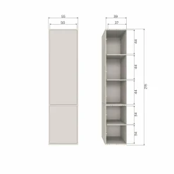 Woood Meggy smalle opbergkast 55 cm grenen dust [fsc] New