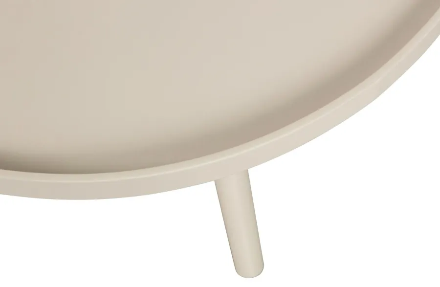 Woood Mesa Bijzettafel L Hout Antique Beige 34 X Ø 60 Discount