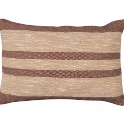 Woood MESI kussen met streep aubergine/beige 40x60CM Clearance
