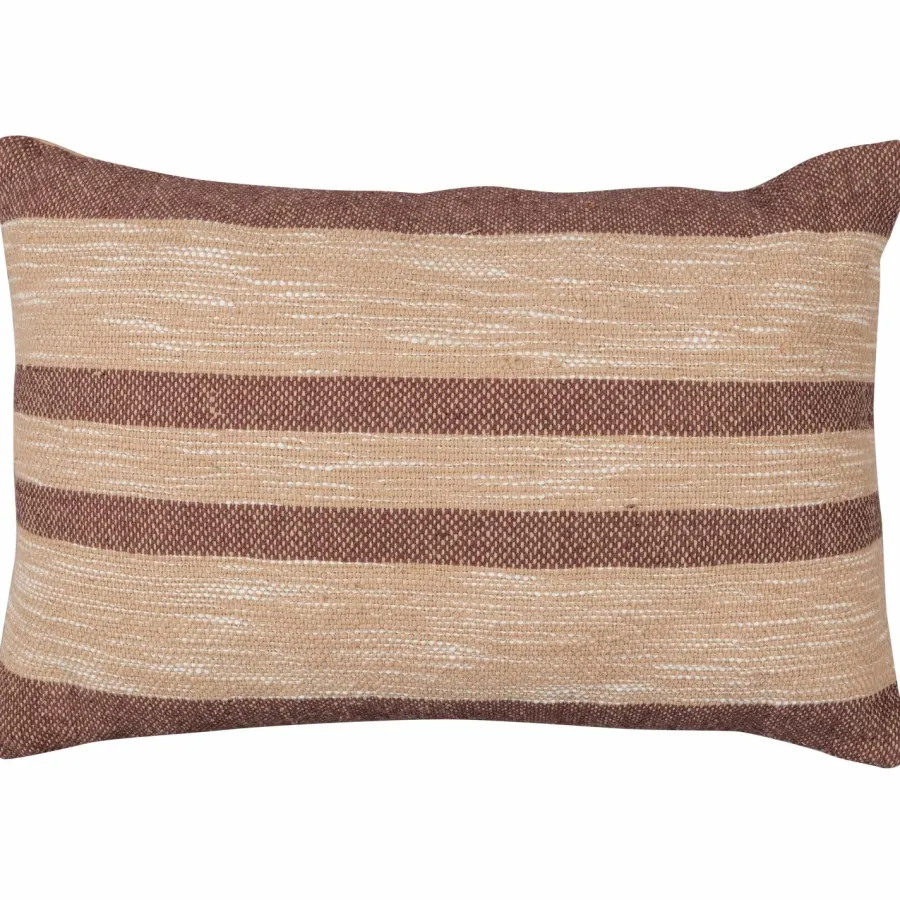Woood MESI kussen met streep aubergine/beige 40x60CM Clearance
