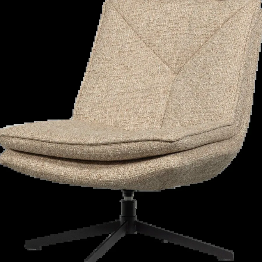 Woood Milaro draaifauteuil naturel melange Hot