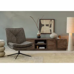 Woood Milaro draaifauteuil bruin melange Clearance