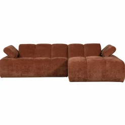 Woood Mojo Chaise Longue Bank Rechts Geweven Ribstof Roestbruin Best