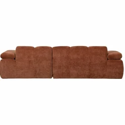 Woood Mojo Chaise Longue Bank Rechts Geweven Ribstof Roestbruin Best