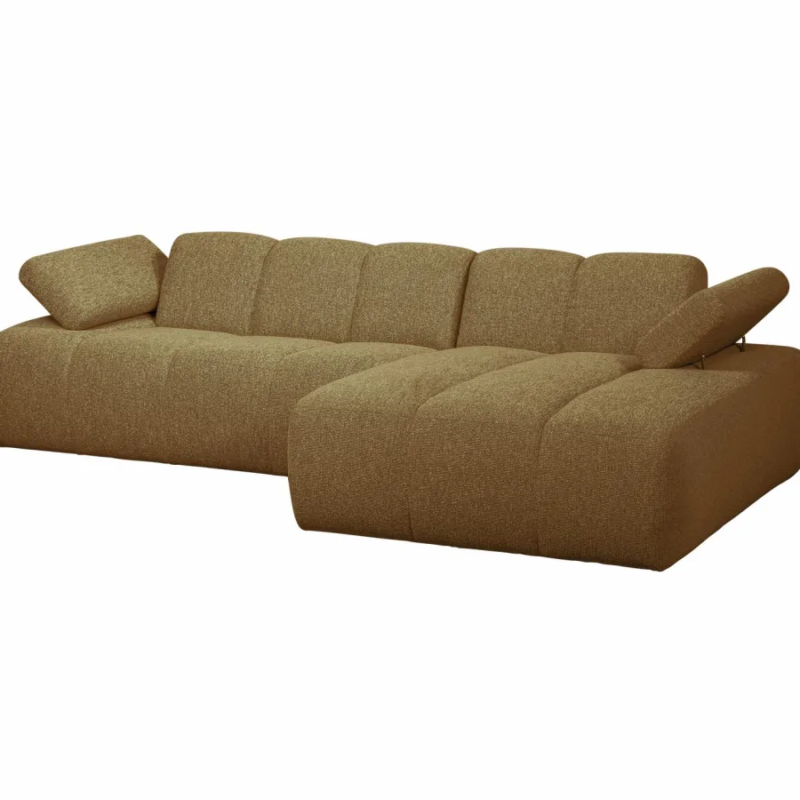 Woood MOJO chaise longue rechts boucle geel bruin melange Online