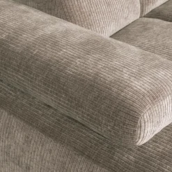 Woood Mojo Chaise Longue Bank Links Geweven Ribstof Donkerzand Clearance