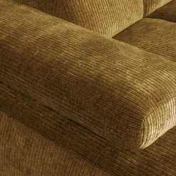Woood Mojo Chaise Longue Bank Links Geweven Ribstof Honinggeel Sale