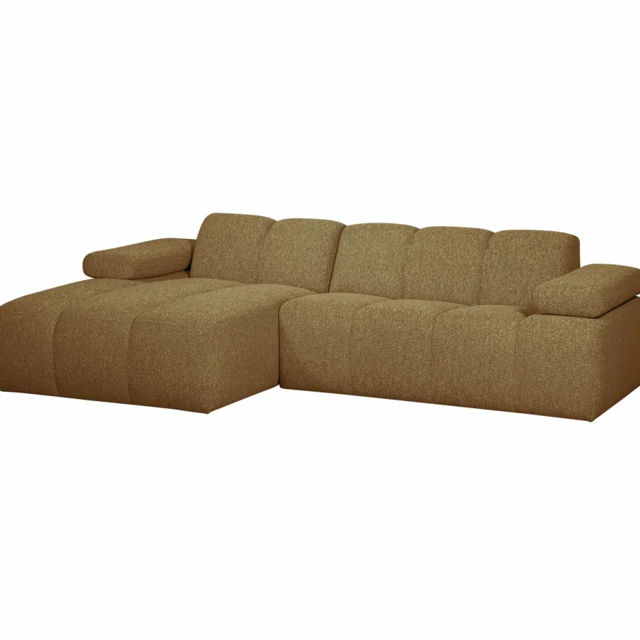 Woood MOJO chaise longue links boucle geel/bruin melange Outlet