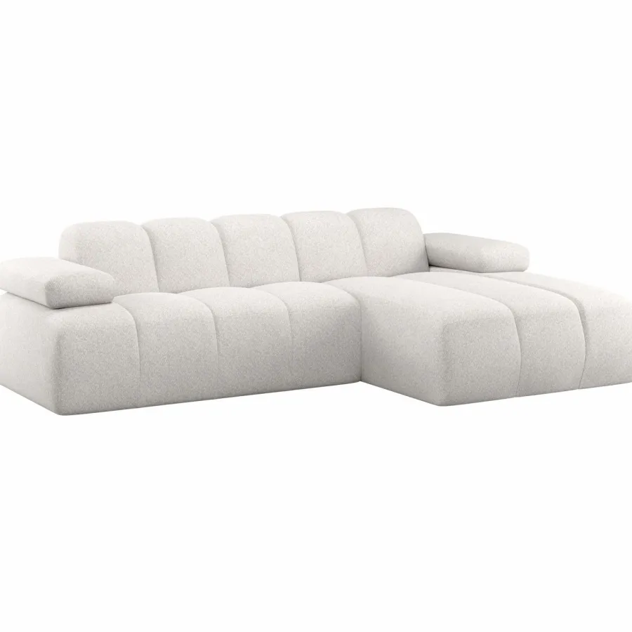 Woood Mojo Chaise Longue Bank Rechts Wollig Ecru New
