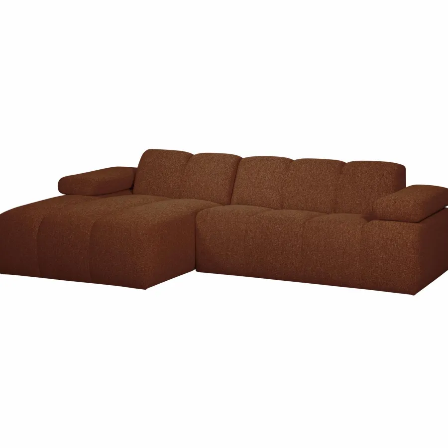 Woood MOJO chaise longue links boucle roestbruin melange Online
