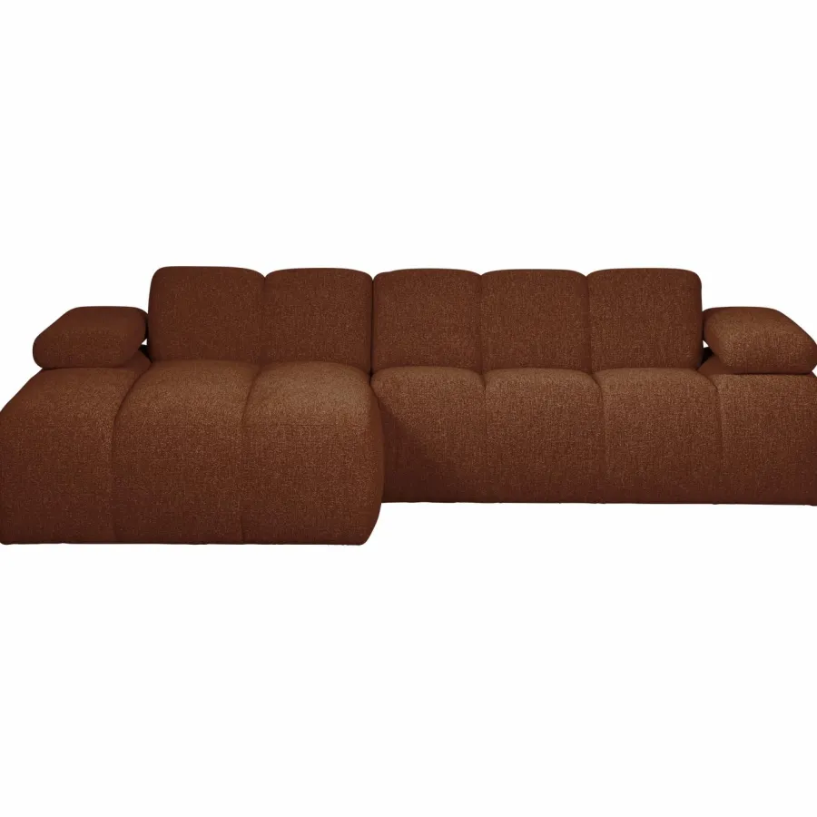 Woood MOJO chaise longue links boucle roestbruin melange Online